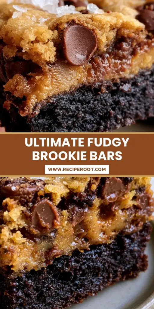 A stack of thick Brookies Cookies bars showing the dark brownie base and golden chocolate chip cookie top. (Brookies Cookies)