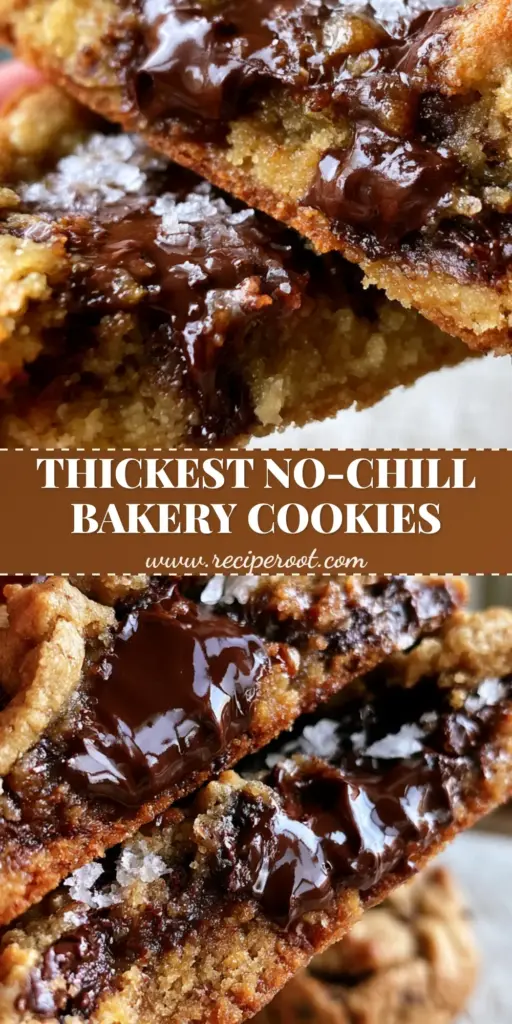 A massive bakery style chocolate chip cookie with molten chocolate pools and a crinkled top, dusted with flaky sea salt.
