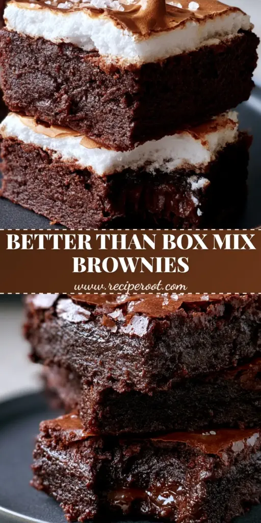 A stack of thick fudgy brownies with a shiny crackly top and flaky sea salt on a charcoal plate. (best brownie recipe)