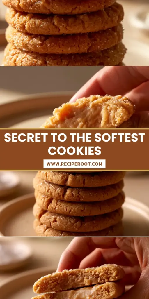A stack of thick Peanut Butter Pudding Cookies with golden-brown crinkled tops and fine sugar dusting. (Peanut Butter Pudding Cookies)