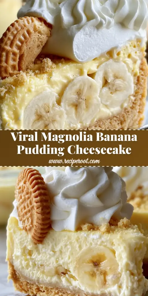 A tall slice of banana pudding cheesecake with thick whipped cream peaks being lifted by a silver server. (banana pudding cheesecake)