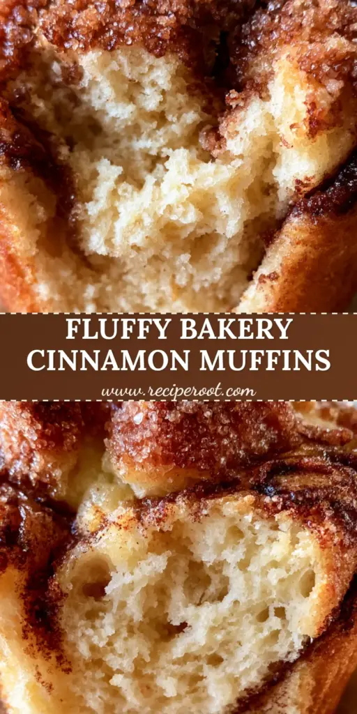 A tall bakery-style cinnamon muffin pulled apart to show a moist pale-gold crumb and dark cinnamon swirls. (cinnamon muffins)