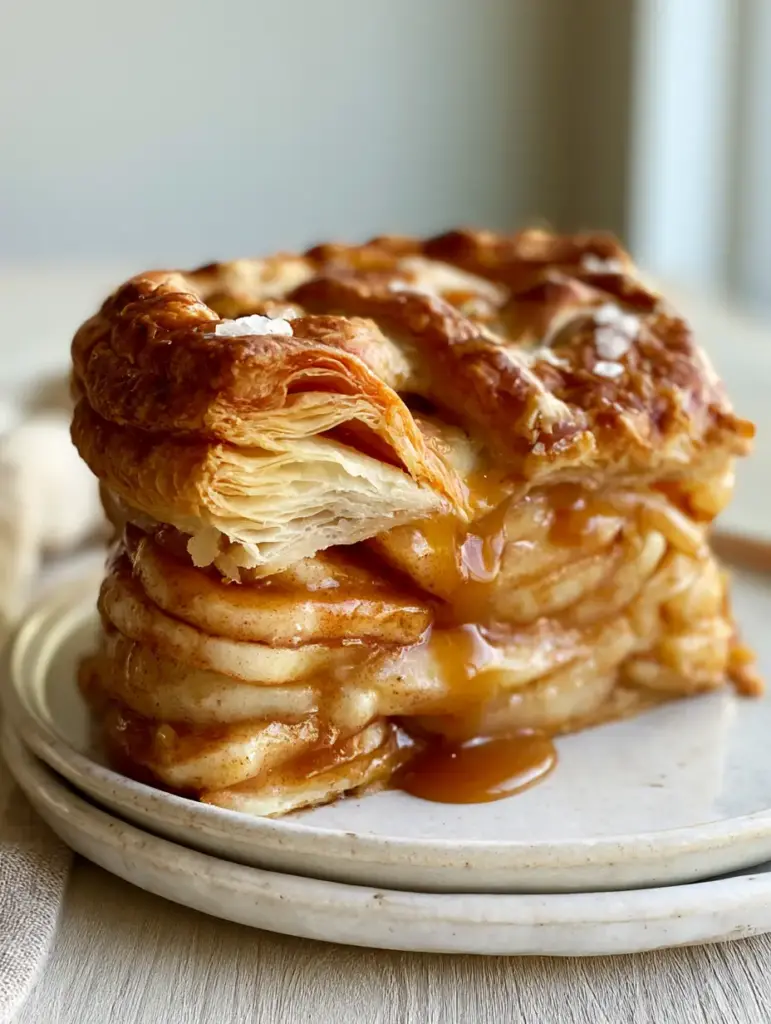 Close up of a flaky lattice pie crust with coarse turbinado sugar and a buttery crimped edge.