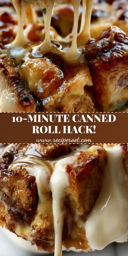 Cinnamon Roll Casserole: The Ultimate Gooey Brunch Bake with Cream Cheese Glaze 4 A close-up of a serving of cinnamon roll casserole being lifted with a fork, featuring gooey icing and caramelized edges.