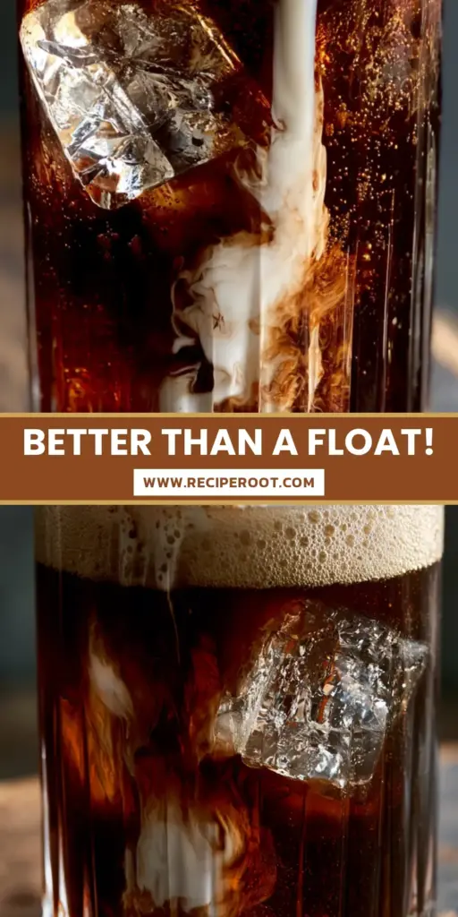 A creamy root beer rum cocktail in a ribbed glass with a thick foam head and nutmeg dusting.