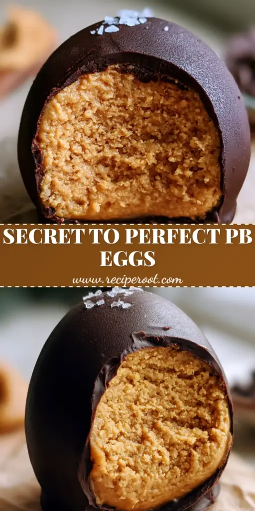 Peanut Butter Eggs: The Ultimate Dark Chocolate Recipe for a Granular, Melt-in-Your-Mouth Center 4 A close-up of a homemade peanut butter egg with a bite taken out, showing the dense granular center and matte dark chocolate shell on parchment paper. (Peanut Butter Eggs)