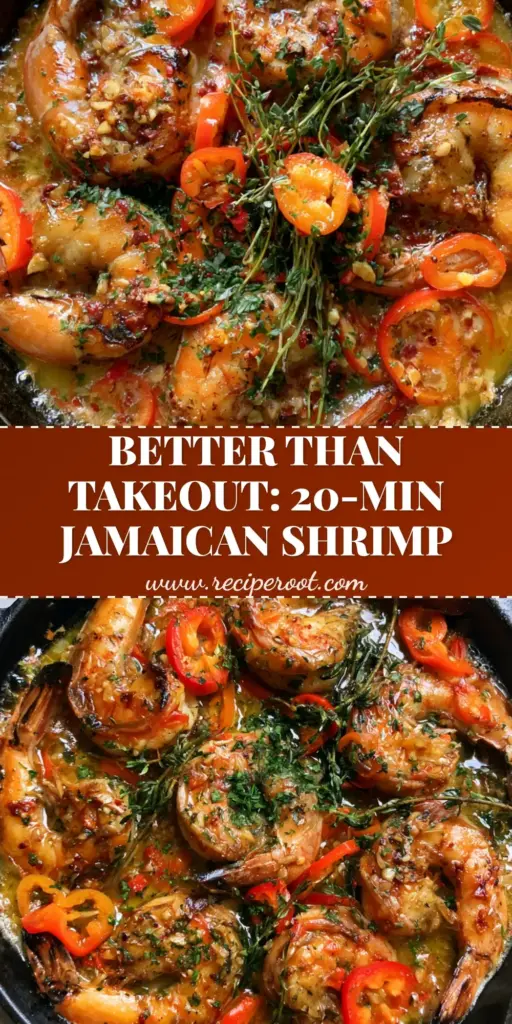Recipes by kamika: Authentic Jamaican Garlic Butter Shrimp 3 A top-down view of jumbo seared shrimp in a bubbling garlic butter sauce within a cast iron skillet. (Recipes by kamika)