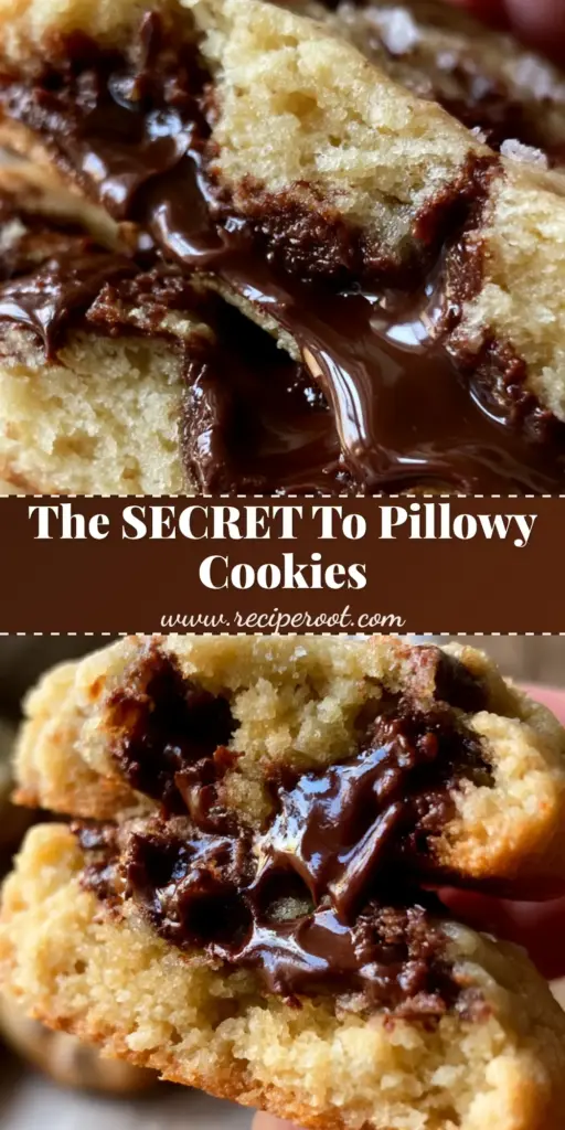 Chocolate Chip Pudding Cookies: The Ultimate Guide to Soft and Pillowy Perfection 4 A thick and soft chocolate chip pudding cookie being pulled apart to reveal a moist pillowy interior and melting chocolate pulls.