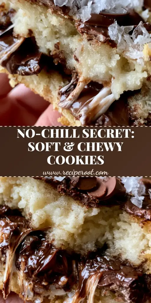 A thick, bakery-style soft chocolate chip cookie being pulled apart to reveal gooey marshmallow ribbons and melted dark chocolate puddles.