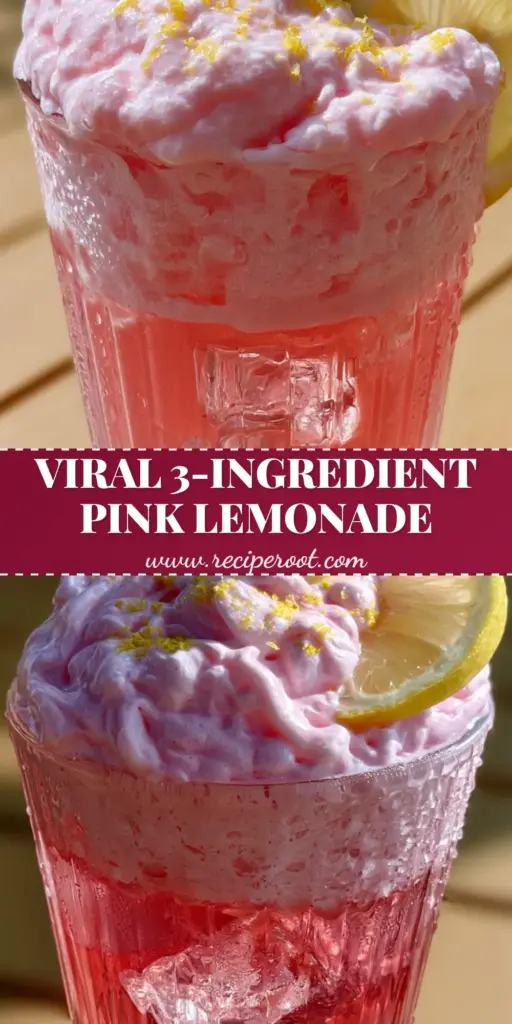 Whipped Pink Lemonade: The Viral, Velvet-Textured Summer Sensation 4 A vertical photo of a Whipped Pink Lemonade in a ribbed glass with pink foam and lemon zest. (Whipped Pink Lemonade)