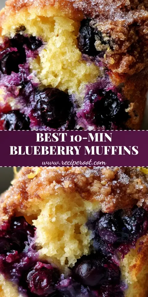 Lemon Berry Muffins with Chunky Buttery Streusel 4 A vertical close-up of Lemon Berry Muffins with a golden-brown streusel topping and jammy purple blueberries on white parchment paper.