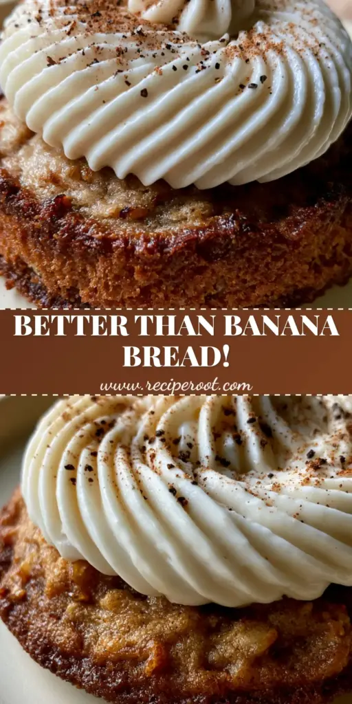 A thick Banana Spice Cookie with a heavy swirl of cream cheese frosting and a dusting of cinnamon sugar on a cream plate.