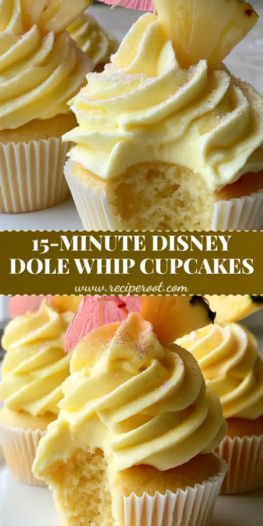 Dole Whip Cupcakes: The Ultimate Disney-Inspired Pineapple Dessert 3 A handheld smartphone photo showing three Dole Whip cupcakes with massive architectural pineapple frosting swirls on a white platter.