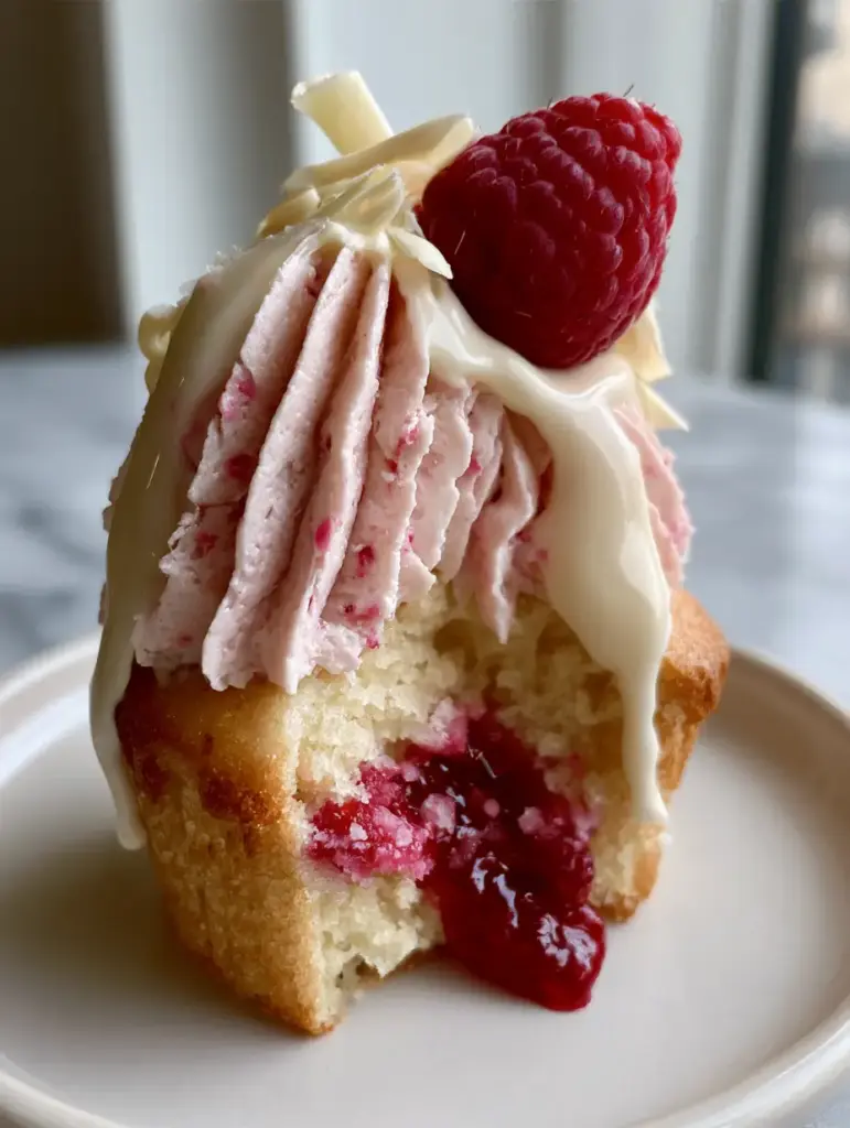 Erdbeer-Cupcakes: The Ultimate Recipe for Moist Vanilla Cake & Fresh Strawberry Filling 1 Three erdbeer-cupcakes on a rustic ceramic plate with architectural frosting swirls and mint garnishes.