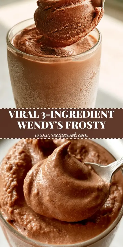 Wendy's Frosty Slushie Recipe: The Ultimate Malted Copycat 4 A handheld smartphone photo of a thick, velvety Wendy's Frosty Slushie recipe in a tall vintage glass with a silver spoon lifting a swirl.