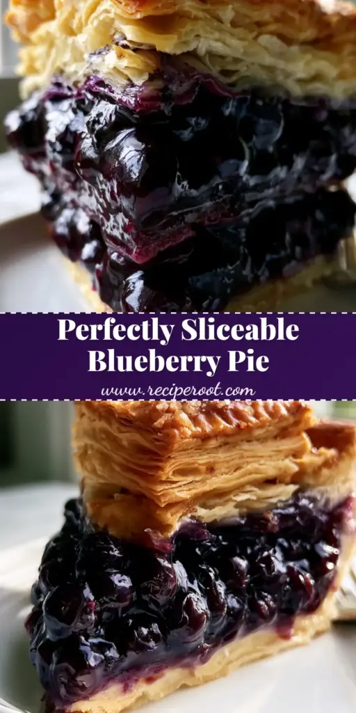 Blueberry Pie with a Flaky Butter Lattice and Thick Indigo Glaze 4 A close-up of a blueberry pie slice with a golden-brown lattice crust and a sparkling coarse sugar topping.